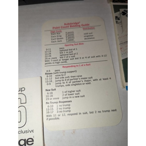 Vintage 1969 Advanced Autobridge Playing Board Set Alfred P. Sheinwold PB - Picture 8 of 15